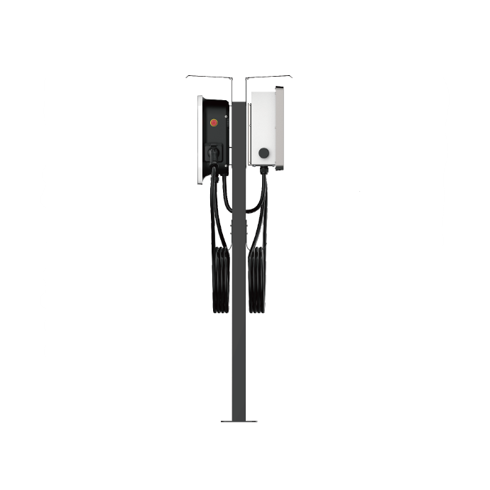 Palo bifacciale per colonnine Solax Power EVC Pedestal Dual nero