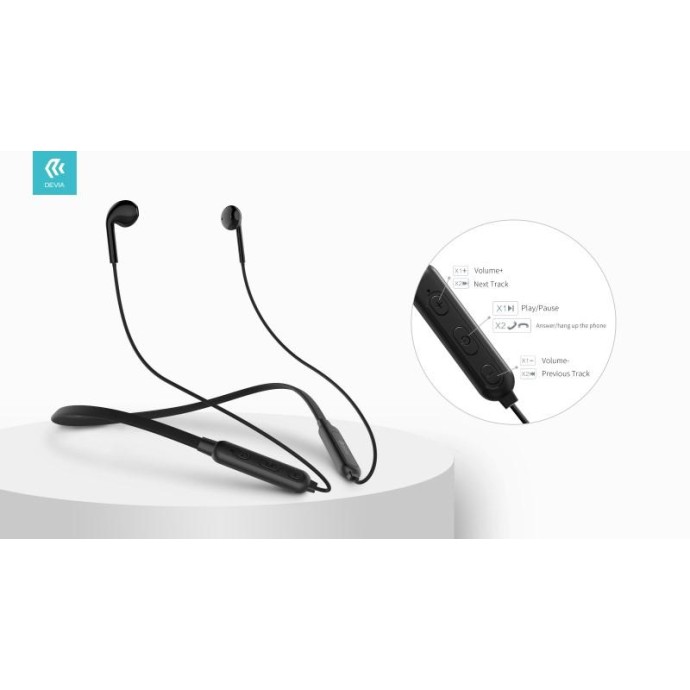 Auricolari Smart Sport Dual Bluetooth con archetto Neri Auricolari Smart Sport Dual Bluetooth con archetto Neri