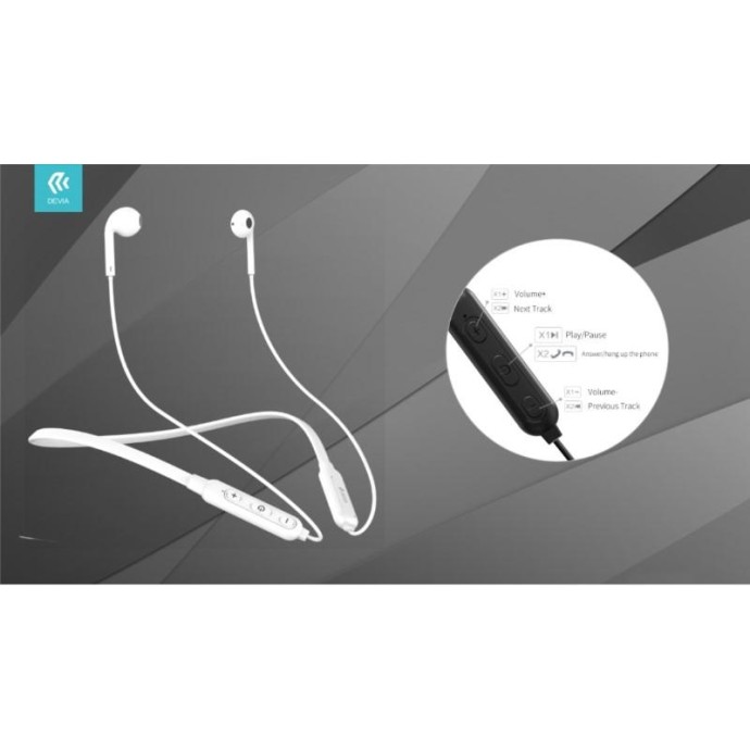 Auricolari Smart Sport Dual Bluetooth con archetto Bianchi Auricolari Smart Sport Dual Bluetooth con archetto Bianchi