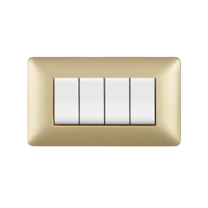 Placca 4 moduli champagne...