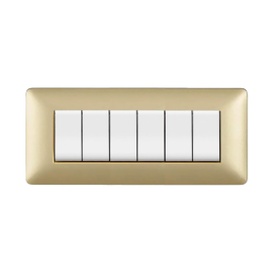 Placca 6 moduli champagne...