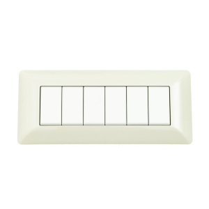 Placca 6 moduli avorio...