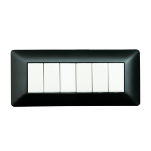 Placca 6 moduli nero opaco...