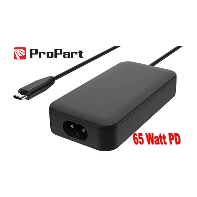 Caricatore USB-C PD 65W 5 profili ProPart-3C E856B-65W