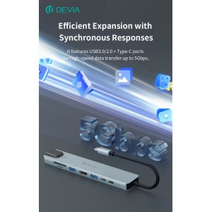 Hub USB Type-C 8 in 1 PD...