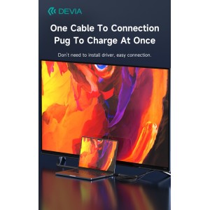 Adattatore Tipo-C HDMI grigio Devia per smartphone e monitor - foto 4