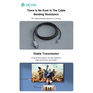 Adattatore Tipo-C HDMI grigio Devia per smartphone e monitor - foto 5