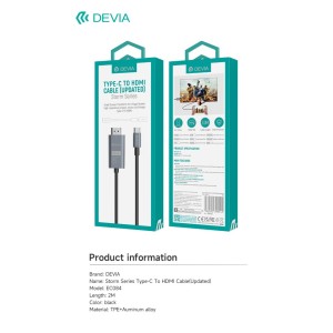 Adattatore Tipo-C HDMI grigio Devia per smartphone e monitor - foto 6