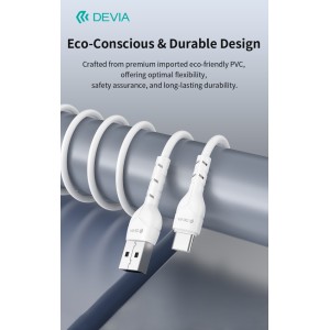 Caricabatterie 12W 2 USB-A 5V con cavo USB-C bianco Devia RLC-342 - foto 5