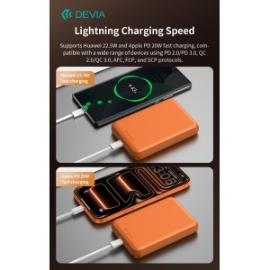 Power Bank Magnetico 10000mAh 22.5W Arancione Devia Ultra12 - foto 2