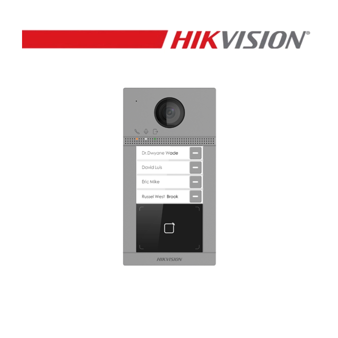 Videocitofono IP esterno 2MP 4 pulsanti WiFi PoE IP65 Hikvision