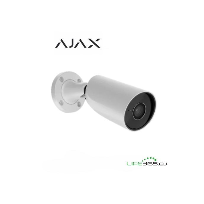 Telecamera IP PoE 8MP 2.8mm IR 50m Ajax BulletCam Bianca