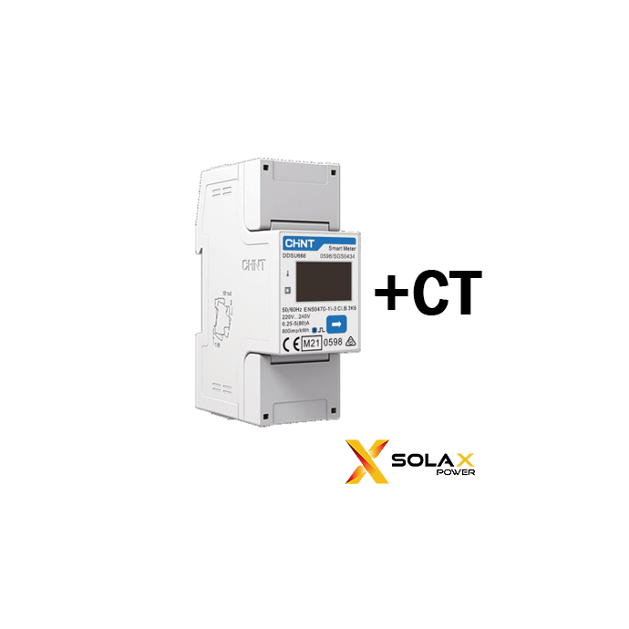 Contatore monofase con CT CHINT Solax Power DDSU666-D-CT