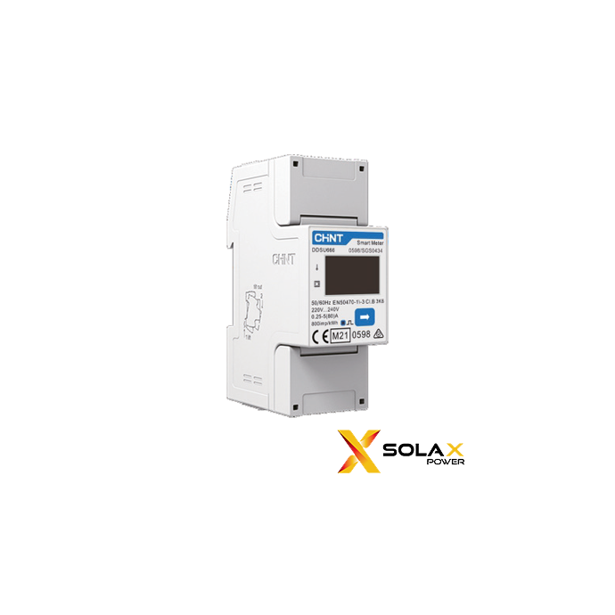 Contatore di energia monofase 80A 230Vac 2 moduli Solax Power DDSU666-D