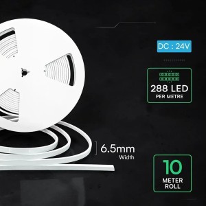 Strip LED Neon Flex 9W/m 24V IP65 10m V-TAC VT-564 - Bobina da 10 m - foto 6