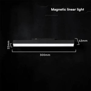Faretto LED lineare binario magnetico 10W 48V nero V-TAC VT-41026 - foto 3