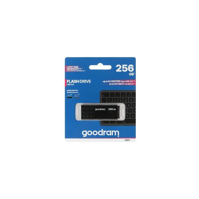 Pendrive GoodRAM 256GB BLACK USB 3.0 - retail blister Pendrive GoodRAM 256GB BLACK USB 3.0 - retail blister