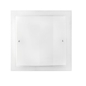Plafoniera in vetro bianco...