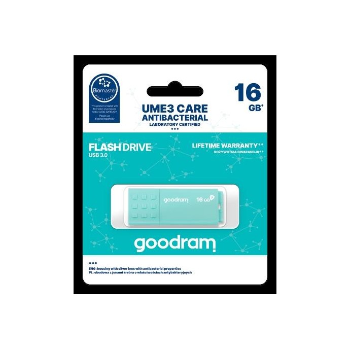 Pendrive GoodRAM 16GB UME3 CARE - ANTIBATTERICA - USB 3.0 Pendrive GoodRAM 16GB UME3 CARE - ANTIBATTERICA - USB 3.0