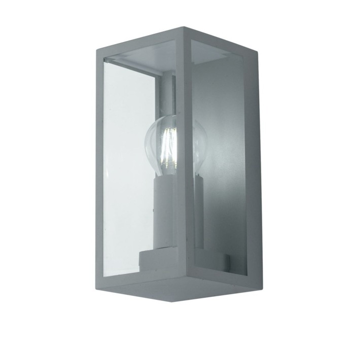 Applique da esterno E27 IP44 argento Intec MONDRIAN