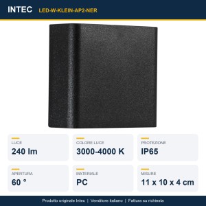 Applique da esterno LED biemissione 2X1W 3000-4000K Intec KLEIN - foto 2