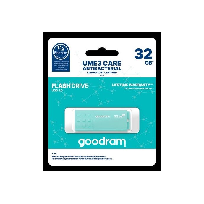 Pendrive GoodRAM 32GB UME3 CARE - ANTIBATTERICA - USB 3.0 Pendrive GoodRAM 32GB UME3 CARE - ANTIBATTERICA - USB 3.0