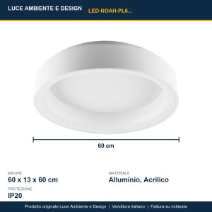Plafoniera LED 60W CCT Ø60 cm Luce Ambiente e Design NOAH - foto 3