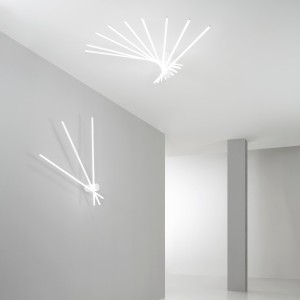 Plafoniera LED 66W 3000K in alluminio SHANGHAI Bianco e Nero - Luce Ambiente e Design - foto 2