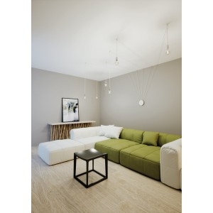 Plafoniera 3 luci E27 HABITAT Bianco e Nero - Luce Ambiente e Design - foto 2