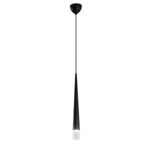 Sospensione conica GU10 in metallo e vetro Lancelot IP20 Nero e Oro - Luce Ambiente e Design