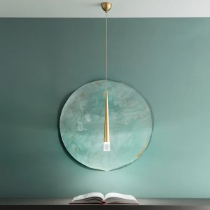 Sospensione conica GU10 in metallo e vetro Lancelot IP20 Nero e Oro - Luce Ambiente e Design - foto 2