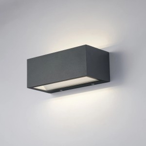 Applique LED da esterno 18W CCT 3000-4000K IP54 TWIN Antracite e Bianco - Intec - foto 2