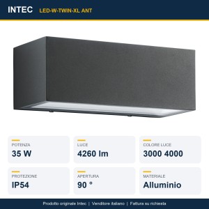 Applique da esterno LED 35W CCT IP54 Antracite e Bianco - Intec - foto 3