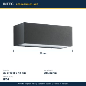 Applique da esterno LED 35W CCT IP54 Antracite e Bianco - Intec - foto 4