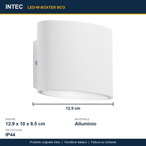 Applique da esterno LED 2x4W CCT IP44 BOXTER Bianco, Bronzo e Nero - Intec - foto 3