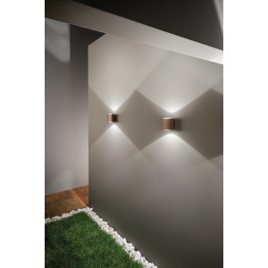 Applique da esterno LED 2x4W CCT IP44 BOXTER Bianco, Bronzo e Nero - Intec - foto 5