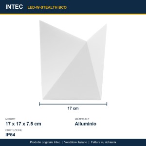 Applique da esterno LED 6W CCT IP54 STEALTH Bianco e Nero - Intec - foto 3