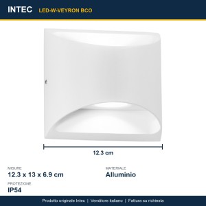 Applique da esterno LED CCT 3000/4000K IP54 VEYRON Bianco e Nero - Intec - foto 4