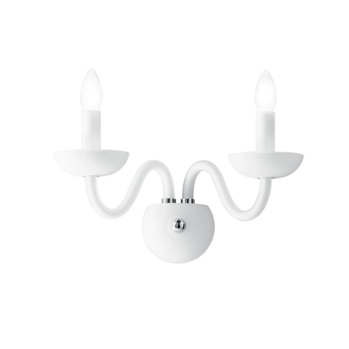 Applique da interno in vetro 2 luci E14 IP20 ALFIERE Bianco e Nero - Luce Ambiente e Design