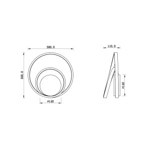 Applique LED 20W 3000-4000-6500K LIEVE Bianco, Nero e Oro - Luce Ambiente e Design - foto 3