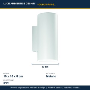 Applique da interno GU10 biemissione DUDUK Bianco e Nero - Luce Ambiente e Design - foto 3