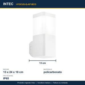 Applique da esterno GU10 IP65 FOCUS Bianco e Nero - Intec - foto 3