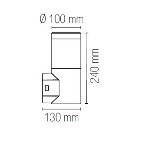 Applique da esterno GU10 IP65 FOCUS Bianco e Nero - Intec - foto 4