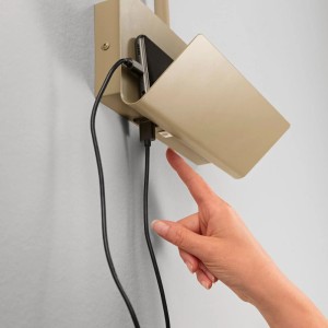 Applique da interno GU10 con USB 2A e Type-C GULP Bianco e Nero - Luce Ambiente e Design - foto 3
