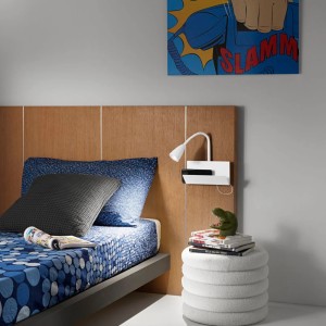 Applique da interno GU10 con USB 2A e Type-C GULP Bianco e Nero - Luce Ambiente e Design - foto 4