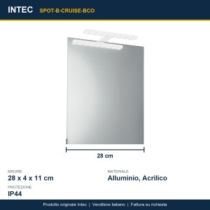 Applique da bagno LED 5W 4000K IP44 CRUISE Bianco e Nero - Intec - foto 3