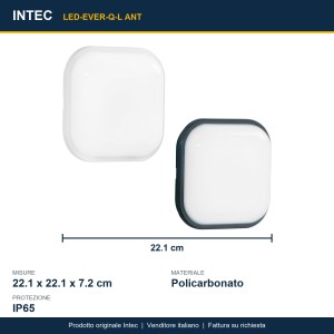 Plafoniera da esterno 30W 4000K IP65 Antracite e Bianco - Intec - foto 3