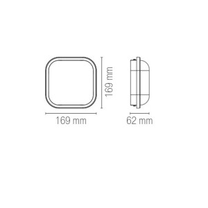 Plafoniera da esterno 30W 4000K IP65 Antracite e Bianco - Intec - foto 5