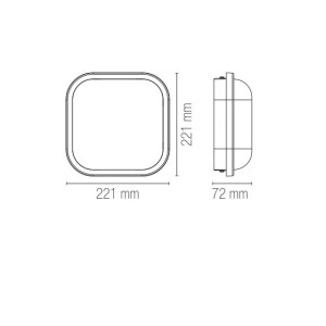 Plafoniera da esterno LED 15W 4000K IP65 Antracite e Bianco - Intec - foto 5