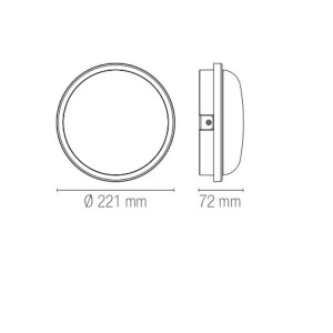 Plafoniera LED da esterno 20W 4000K IP65 Antracite e Bianco - Intec - foto 4